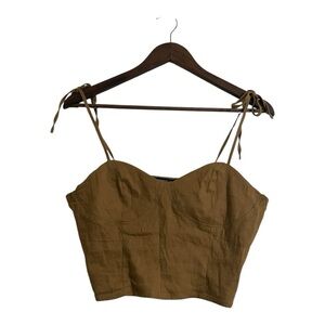 Forever 21 Women's Bodice Crop Top with Tie Straps MEDIUM